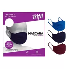 Máscara Trifil Sem Costura Infantil - Kit C/ 3 Unidades