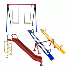 Escorregador Balanço E Gangorra - Brinquedos Para Playground