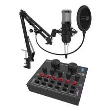 Kit Stream Studio / Mezclador Bt / Micrófono Jammin Pro Color Negro