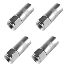 Bico Para Engraxadeira Acoplador Hidraulico Universal 4 Pcs