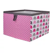 Caja De Almacenamiento, L, Rosado/gris