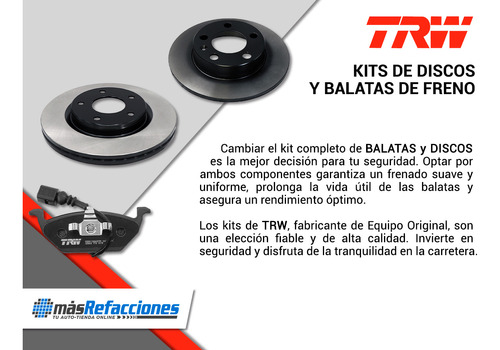 Set Balatas Y Discos Traseros Safrane V6 3.5l 11 Al 15 Trw Foto 3