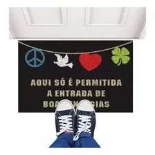 Capacho Personalizado Permitida Boas Energias 60x40 Cor - Desenho Do Tecido Trama Vinílica 13mm Emborrachado Antiderrapante