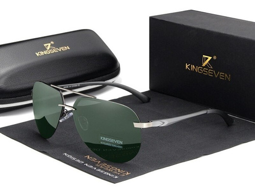 Óculos De Sol Kingseven Aviador Masculino Polarizado Luxuoso