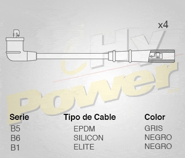 Jgo Cables Buja Elite Para Pontiac Sunburst 1.5l 4cil 1989 Foto 2