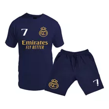 Conjunto Remera Y Bermuda Del Real Madrid / Edicion Golden