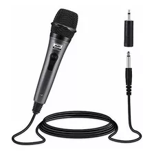 Moukey Dynamic Cardioid Home Karaoke Micrófono, 13 Pies Xlr 