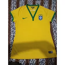Camisa Oficial Do Brasil 2014 Tam M Adulto Fem Promo