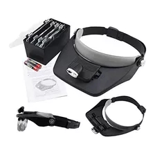 Visera Lupa Magnificadora Luz Led Profesional 4 Lupas Oferta