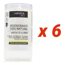 Pack X 6 Desodorante Piedra Alumbre 100% Natural 120g, Sys