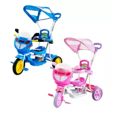 Triciclo Infantil 2 Em 1 Motoca C Capota Pedalar Empurrar