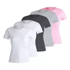 Pack X 5 Remera Basica Mujer Manga Corta Lisa 100% Algodon