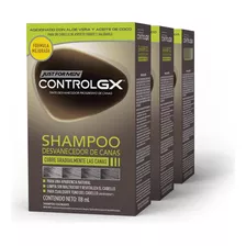 Just For Men Control Gx Shampoo Desvanecedor De Canas 3pack 