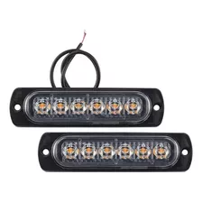 Luz De Freno Destellante 6 Led Estroboscópica Auto 2 Piezas