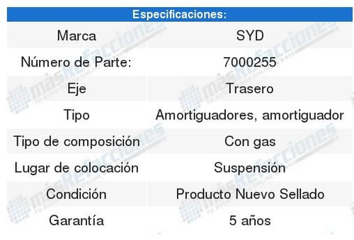 2 Amortiguadores Suspension Gas Trasero Astro Minivan 85-05 Foto 2