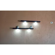 Estante Flotante Con 2 Luces Led 70x20x3,6