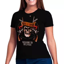 Camiseta Feminina Baby Look Do Gun's Roses 80's Axl Rose