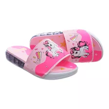 Chinelo Unicórnio Luz Led Infantil Feminina Frete Grátis