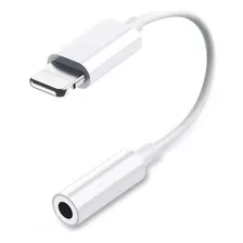 Cabo Adaptador Fone P2 P3 Áudio P/ iPhone 5s 6 7 8 X Xr 11 Cor Branco