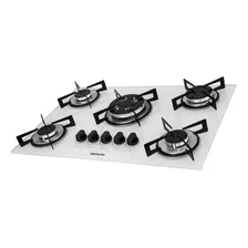 Fogão De Mesa Cooktop 5 Bocas Vidro Branco À Gás Suggar Fg53 127v/220v