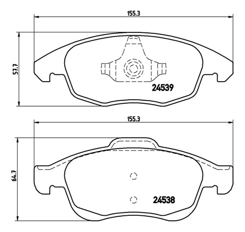 Balata Brembo P61083 Peugeot Partner 2013 2014 2015 2016 Foto 3