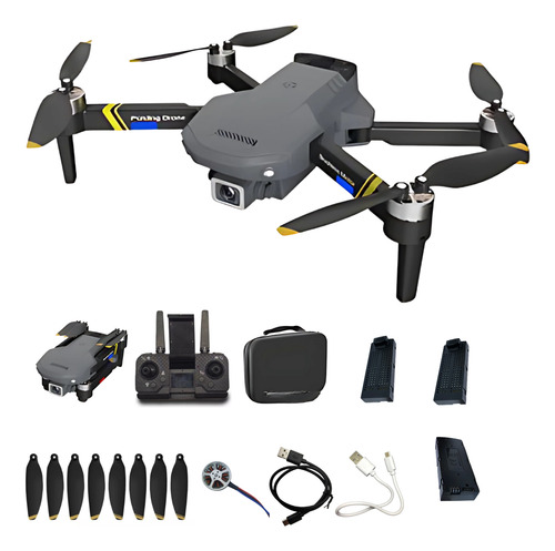 Combo Mini Drone Plegable S175max Luces Led + 3 Baterias