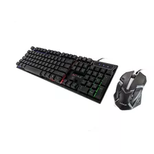 Kit Mouse Teclado Aoas M-300 Retroiluminado Plug & Play 