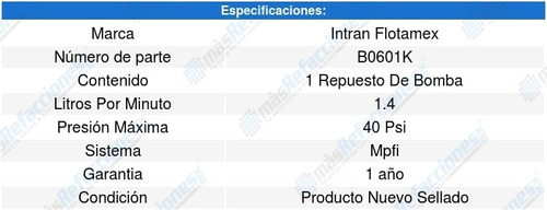 Repuesto Bomba Gasolina Isuzu Trooper 3.2l V6 94/97 Intran Foto 2