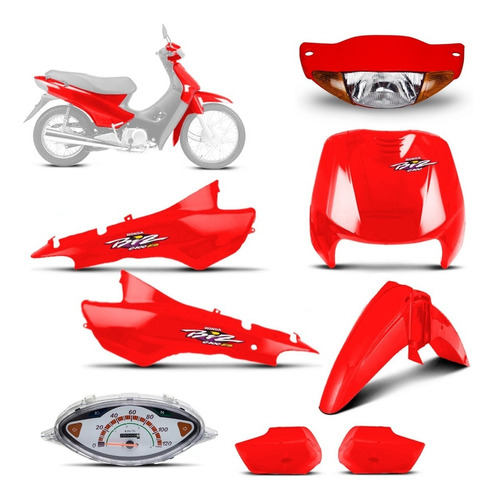 Kit Adesivo Personalizado Moto Honda Biz 100 Ca14090