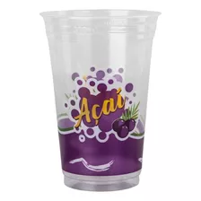 Kit Copos Personalizado Açai 300/400/500ml C/ 100 Un De Cada