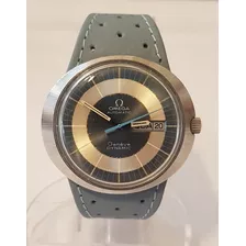 Relogio Omega Dynamic Azul E Branco Couro Geneve Automatico