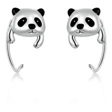 Aretes Elegantes Para Mujer Oso Panda En Plata 925