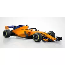 Miniatura Mclaren - Fernando Alonso 2018 + Adesivos F1