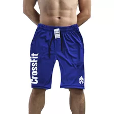 Short Crossfit Dry Fit Azul Academia Treinos Corrida 