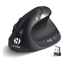 Mouse Vertical Ergonómico Inalámbrico Carga Usb Negro