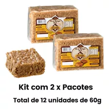 Kit 2x Pé De Moleque Moído C/6x60g-pct 360gr Barraca Amarela