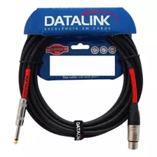 Cabo Microfone Datalink P10 Xlr Preto 5m Garage Line