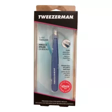 Pinça Mini Slant Tweezer Azul Tweezerman 9,5 Cm Importada