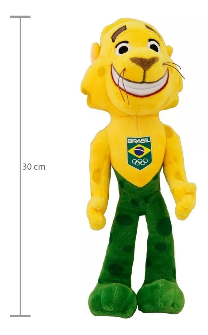 Mascote Olimpiadas Rio 2016 Time Brasil Ginga Pelucia 30 Cm 