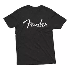 Camiseta Manga Curta Guitarra Fender Strato Caster Masculina