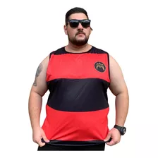 Camisa Uv Regata Masculina Plus Size Dry Urubu Rubro Negro