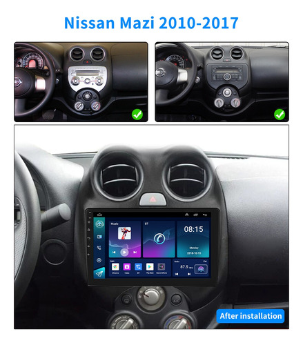 Estreo 2+32gb Carplay Para Nissan March Micra 2010-2017 Gps Foto 2