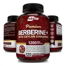 Berberine + Pura 1200mg 120cap Ultra Potencia Vegan Sin Tacc