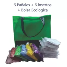 Combo 12 (6 Pañales Ecológicos Reutilizables + 6 Insertos) 