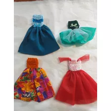 Ropa Para Barbie O Similar Muñeca Lote X 4 Unidades