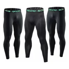 Kit 03 Calças Térmicas Legging Segunda Pele Masculina Fit