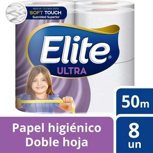 Papel Higiénico Elite Ultra Doble Hoja 8 Un (50 M)