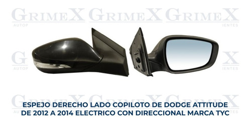 Espejo Attitude 2012-2013-2014 Electrico C/direccional Ore Foto 10