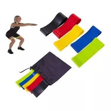 Set 5 Bandas Elásticas Resistencia Pilates Yoga Ejercicio