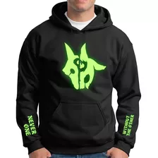 Sudadera Brilla Obscuridad Kindred Y Lobo League Of Legends.